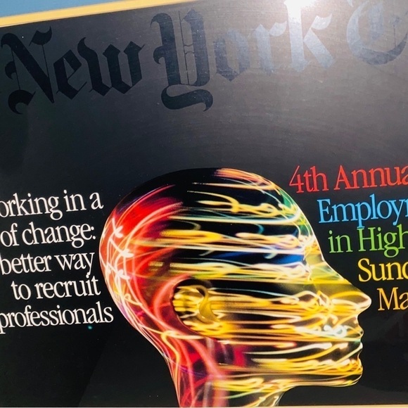 1-of-a-Kind! 1980s Perfect Original Framed Poster from Tech Conference - Picture 4 of 5